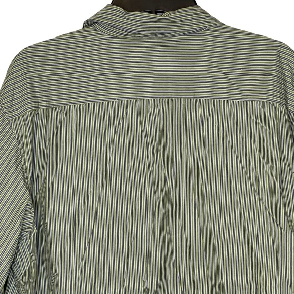 Gap 80's Two Ply Poplin Button Up Shirt Longsleeve Striped 100% Cotton Men Large - Picture 7 of 8